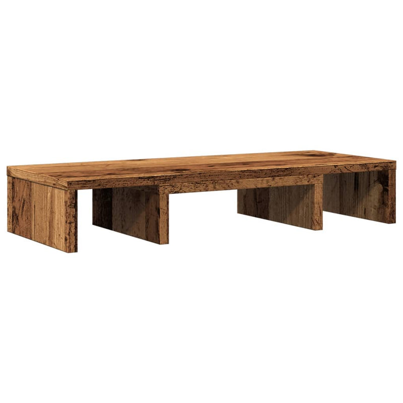 Load image into Gallery viewer, Vidaxl monitorstandaard verstelbaar 60x24x10,5 cm hout oud houtkleurig