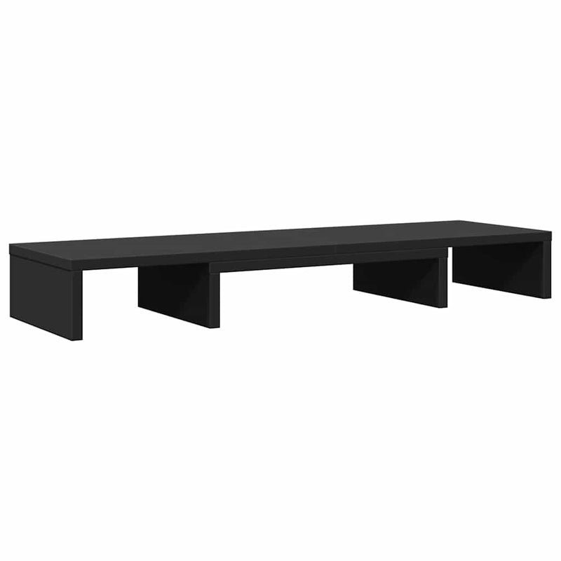 Load image into Gallery viewer, VidaXL Monitorstandaard verstelbaar 80x24x10,5 cm bewerkt hout zwart