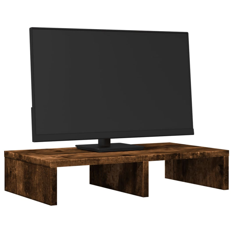 Load image into Gallery viewer, Vidaxl monitorstandaard 50x27x10 cm bewerkt hout gerookt eikenkleurig