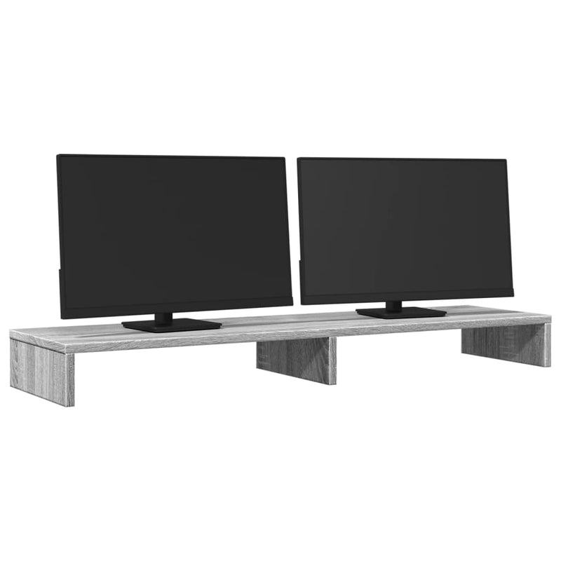 Load image into Gallery viewer, Vidaxl monitorstandaard 100x27x10 cm bewerkt hout grijs sonoma eiken