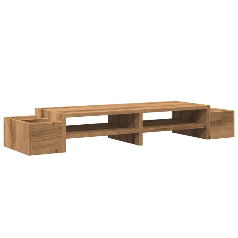 Load image into Gallery viewer, Vidaxl monitorstandaard opbergruimte 100x27x15 cm hout artisanaal eik