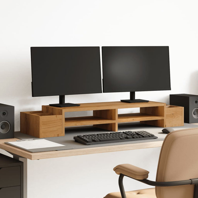 Load image into Gallery viewer, Vidaxl monitorstandaard opbergruimte 100x27x15 cm hout artisanaal eik