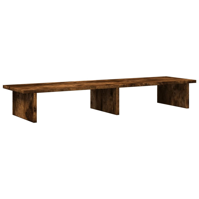 Load image into Gallery viewer, Vidaxl monitorstandaard 100x27x15 cm bewerkt hout gerookt eikenkleurig