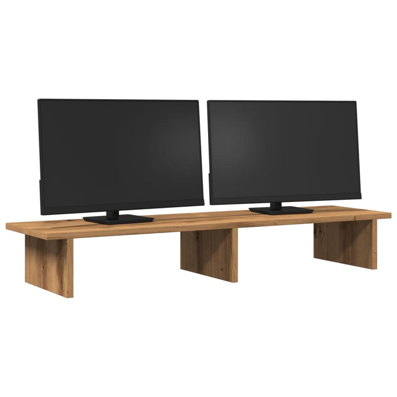 Load image into Gallery viewer, Vidaxl monitorstandaard 100x27x15 cm bewerkt hout artisanaal eiken