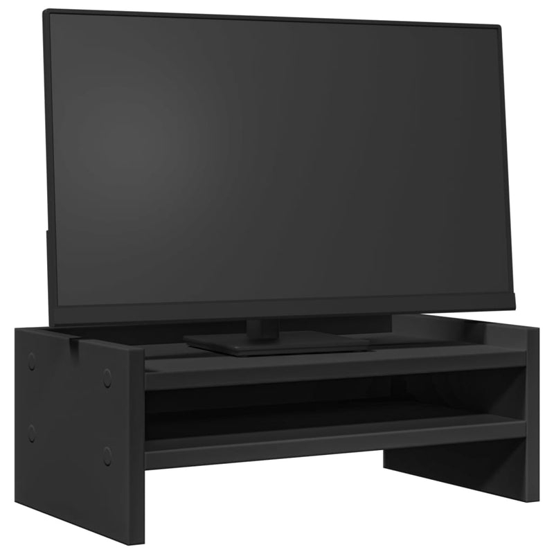 Load image into Gallery viewer, Vidaxl monitorstandaard 42x24x16 cm bewerkt hout zwart