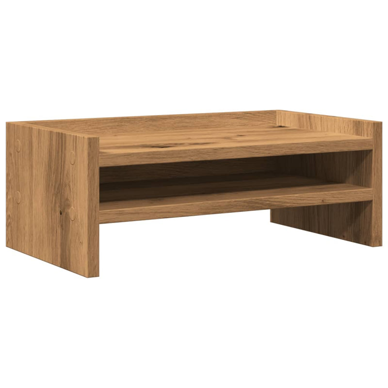Load image into Gallery viewer, Vidaxl monitorstandaard 42x24x16 cm bewerkt hout artisanaal eikenkleur