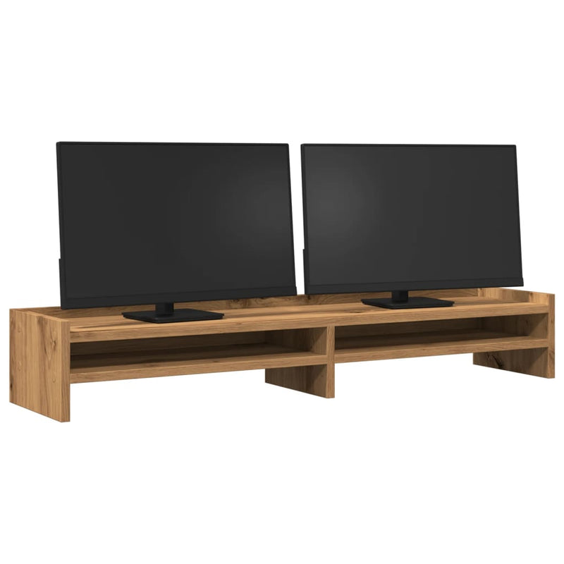 Load image into Gallery viewer, Vidaxl monitorstandaard 100x24x16 cm bewerkt hout artisanaal eiken