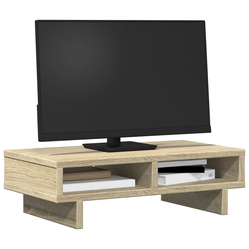Load image into Gallery viewer, Vidaxl monitorstandaard 50x27x15 cm bewerkt hout sonoma eikenkleurig