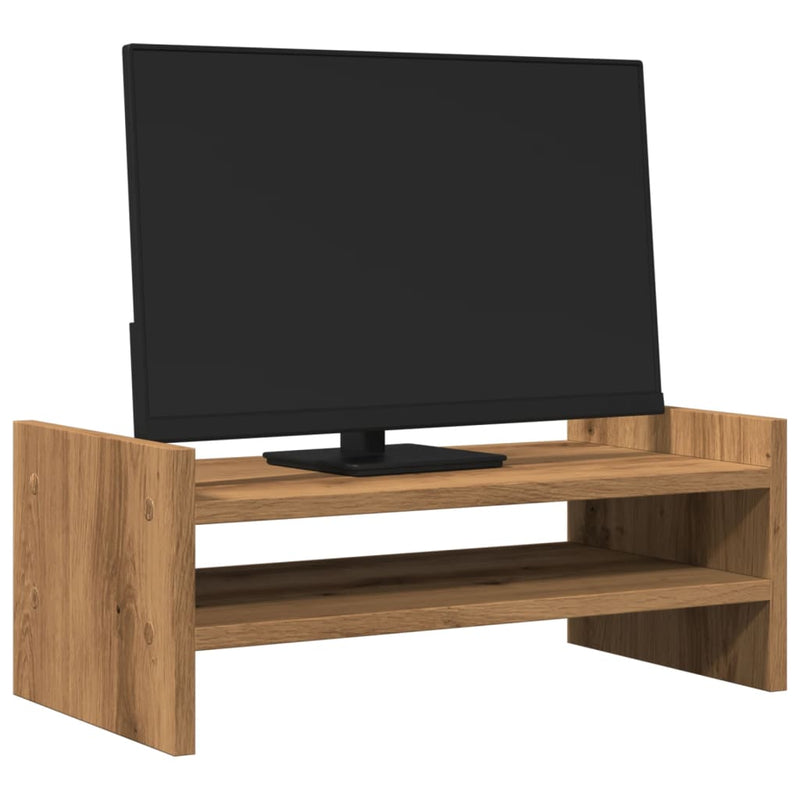 Load image into Gallery viewer, Vidaxl monitorstandaard 50x27x20 cm bewerkt hout artisanaal eikenkleur