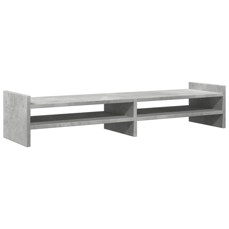 Load image into Gallery viewer, Vidaxl monitorstandaard 100x27x20 cm bewerkt hout betongrijs