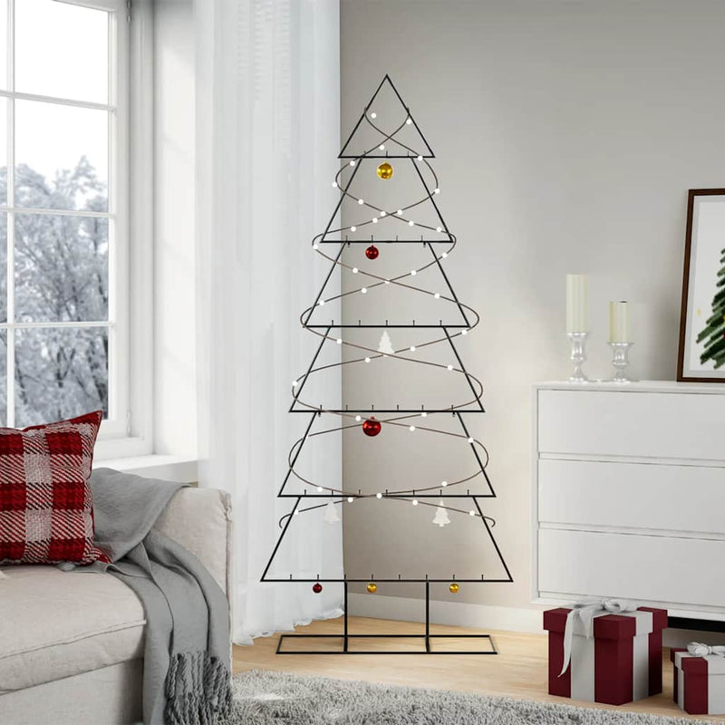 Afbeelding laden in galerijviewer, Vidaxl kerstdecoratie kerstboom 180 cm metaal zwart
