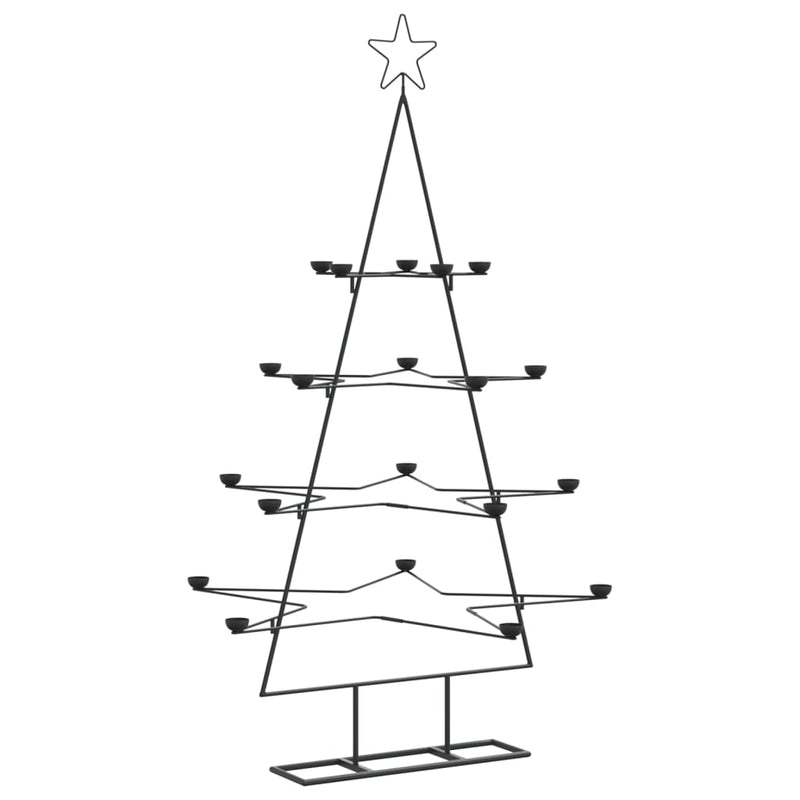 Chargez l'image dans la visionneuse de la galerie, Vidaxl kerstdecoratie kerstboom 140 cm metaal zwart
