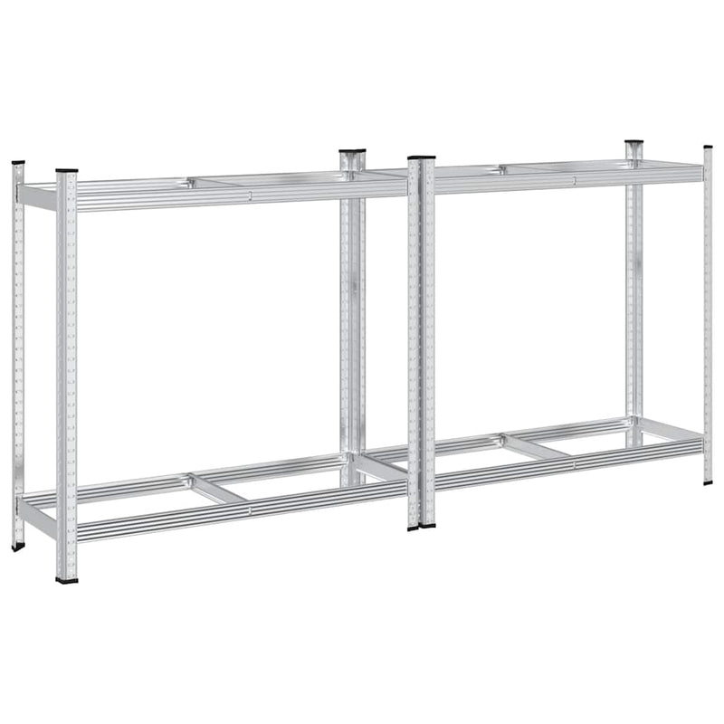 Load image into Gallery viewer, Vidaxl 2-laags bandenrekken 2 st 110x40x109 cm staal zilverkleurig