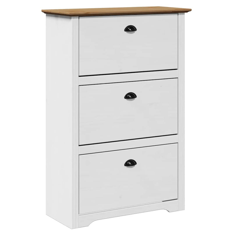 Load image into Gallery viewer, Vidaxl schoenenrek bodo 80x35x118 cm wit en bruin