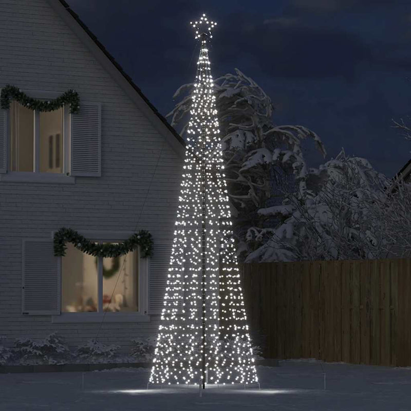 Chargez l'image dans la visionneuse de la galerie, Vidaxl led-kerstboom met spikes 1534 leds 500 cm koud wit