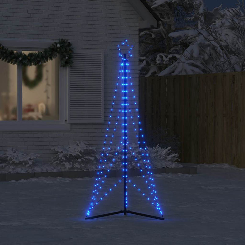 Laden Sie das Bild in Galerie -Viewer, Vidaxl led-kerstboom 363 leds 182 cm blauw