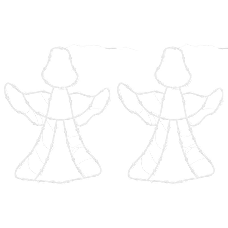 Load image into Gallery viewer, Vidaxl kerstverlichting engel silhouet 2 st 50 leds warm wit