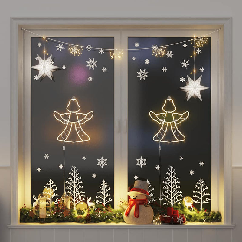 Load image into Gallery viewer, Vidaxl kerstverlichting engel silhouet 2 st 50 leds warm wit
