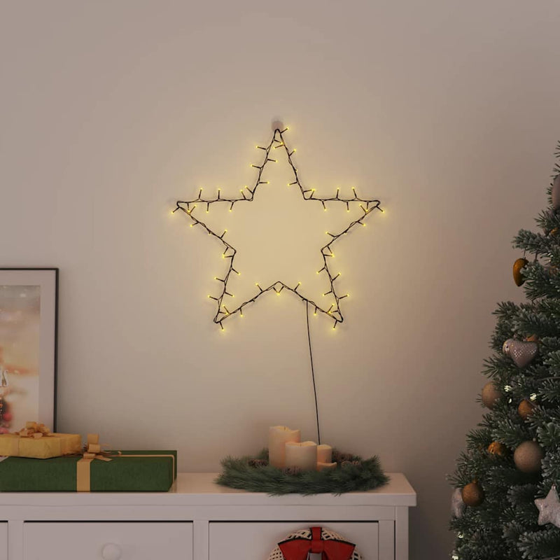 Load image into Gallery viewer, Vidaxl kerstverlichting ster silhouet 80 leds warm wit