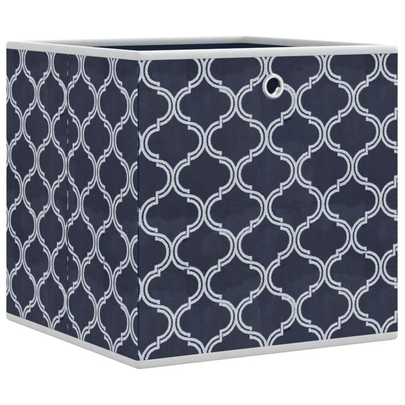 Load image into Gallery viewer, Vidaxl opbergboxen 4 st inklapbaar 32x32x32 cm ongeweven stof blauw