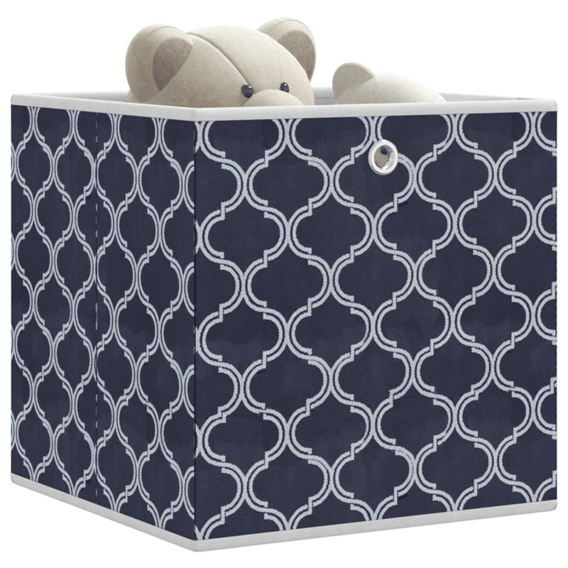 Load image into Gallery viewer, Vidaxl opbergboxen 4 st inklapbaar 32x32x32 cm ongeweven stof blauw