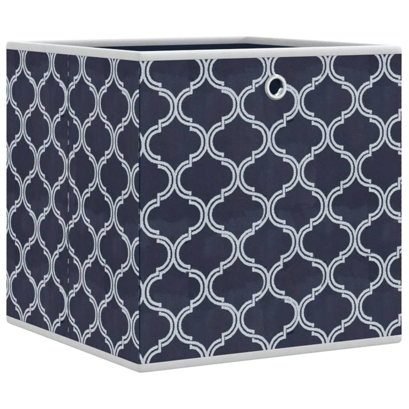 Load image into Gallery viewer, Vidaxl opbergboxen 10 st inklapbaar 32x32x32 cm ongeweven stof blauw