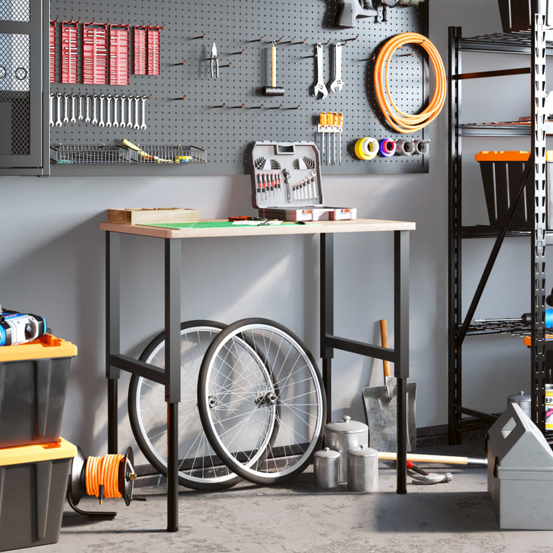 Load image into Gallery viewer, VidaXL Werkbank rechthoekig 100x60x(71,5-98) cm massief beukenhout