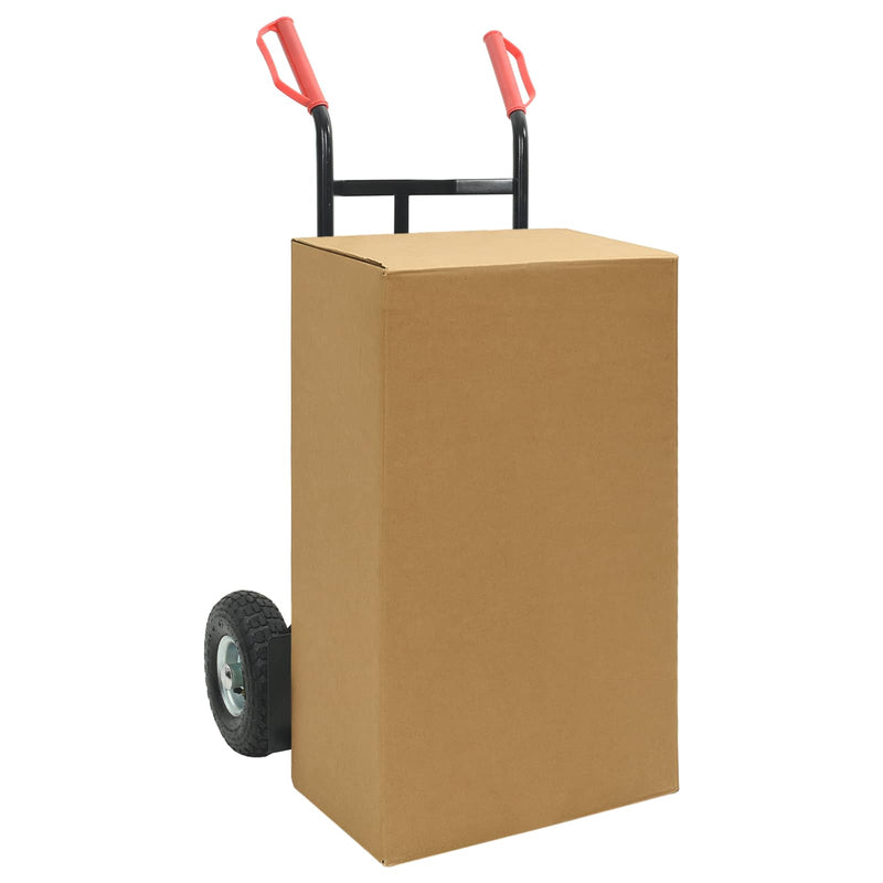 Afbeelding laden in galerijviewer, Vidaxl handtrolley zwart en rood 57 x 46 x 113 cm staal