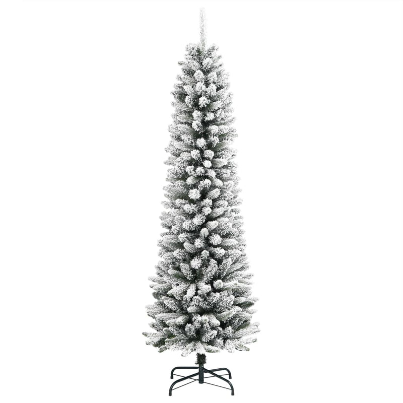 Load image into Gallery viewer, Vidaxl kunstkerstboom met sneeuw smal 120 cm pvc en pe