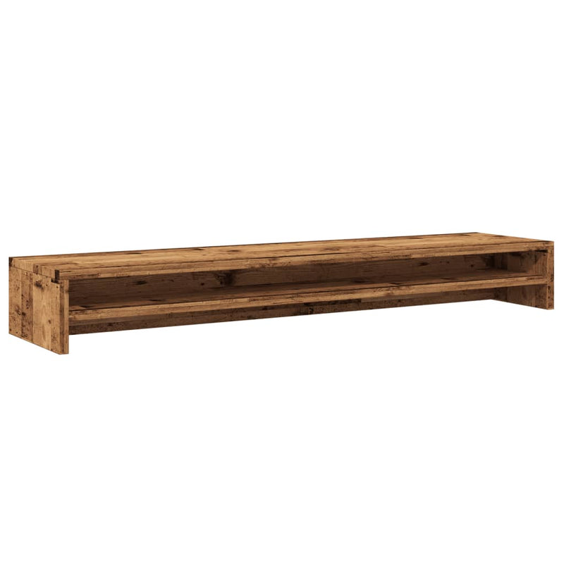 Load image into Gallery viewer, Vidaxl monitorstandaard 100x24x13 cm bewerkt hout oud houtkleurig