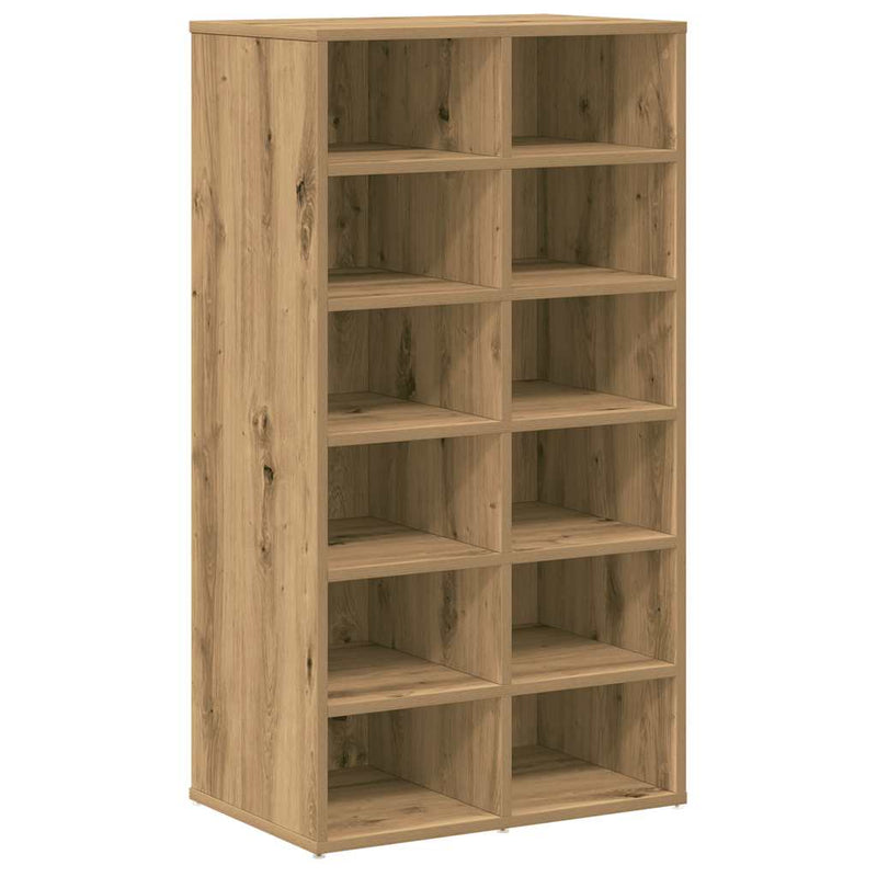 Load image into Gallery viewer, Vidaxl schoenenrek 54x34x100,5 cm bewerkt hout artisanaal eikenkleur