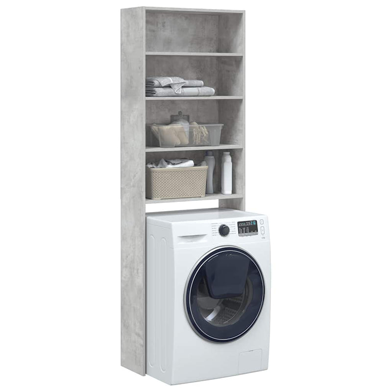 Load image into Gallery viewer, Vidaxl wasmachinekast 64x24x190 cm betongrijs