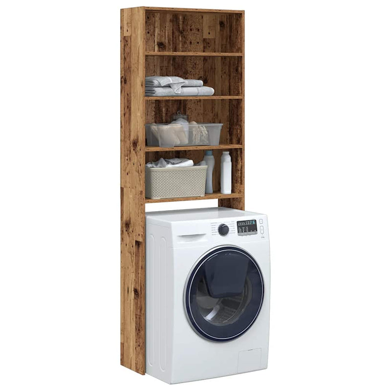Load image into Gallery viewer, Vidaxl wasmachinekast 64x24x190 cm oud houtkleurig