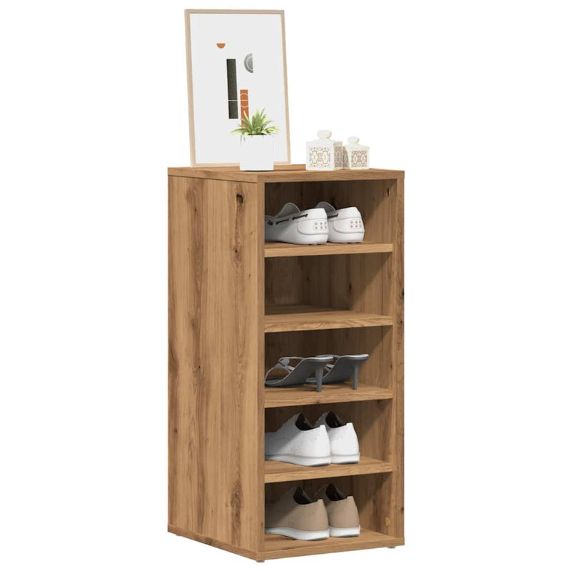 Load image into Gallery viewer, Vidaxl schoenenkast 32x35x70 cm bewerkt hout artisanaal eikenkleur
