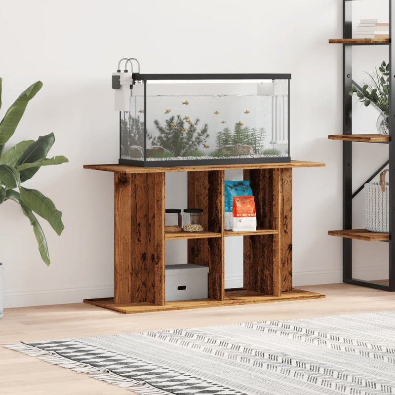 Load image into Gallery viewer, Vidaxl aquariumstandaard 100x40x60 cm bewerkt hout oud houtkleurig