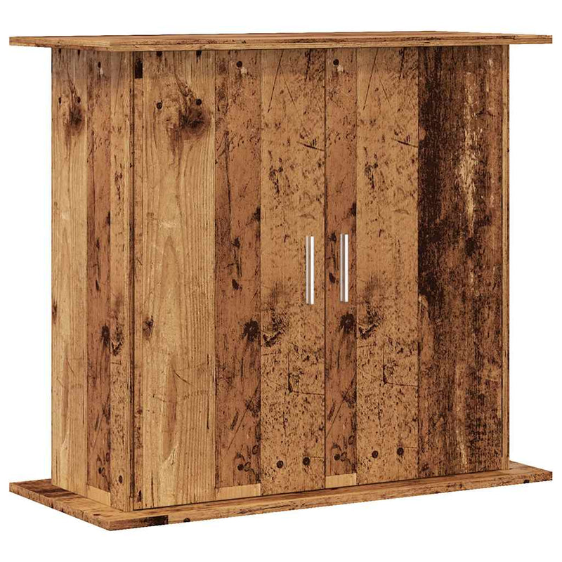 Afbeelding laden in galerijviewer, Vidaxl aquariumstandaard 81x36x73 cm bewerkt hout oud houtkleurig