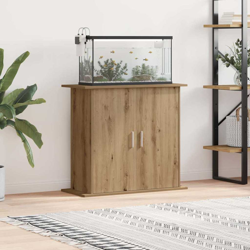 Afbeelding laden in galerijviewer, Vidaxl aquariumstandaard artisan eikenhout 81x36x73 cm bewerkt hout