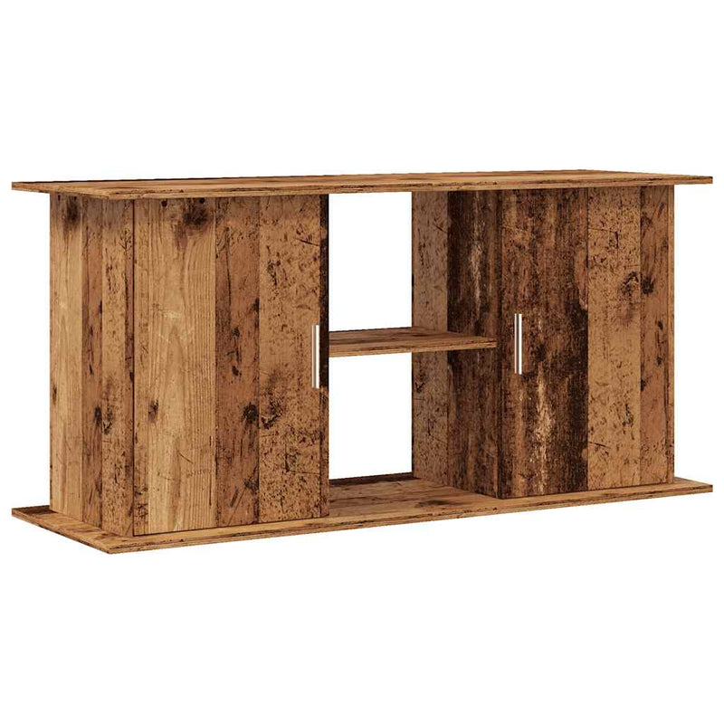 Afbeelding laden in galerijviewer, Vidaxl aquariumstandaard 121x41x58 cm bewerkt hout oud houtkleurig
