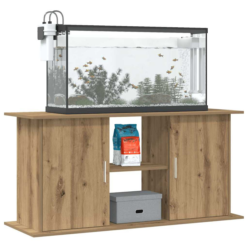 Afbeelding laden in galerijviewer, Vidaxl aquariumstandaard artisan eikenhout 121x41x58 cm bewerkt hout