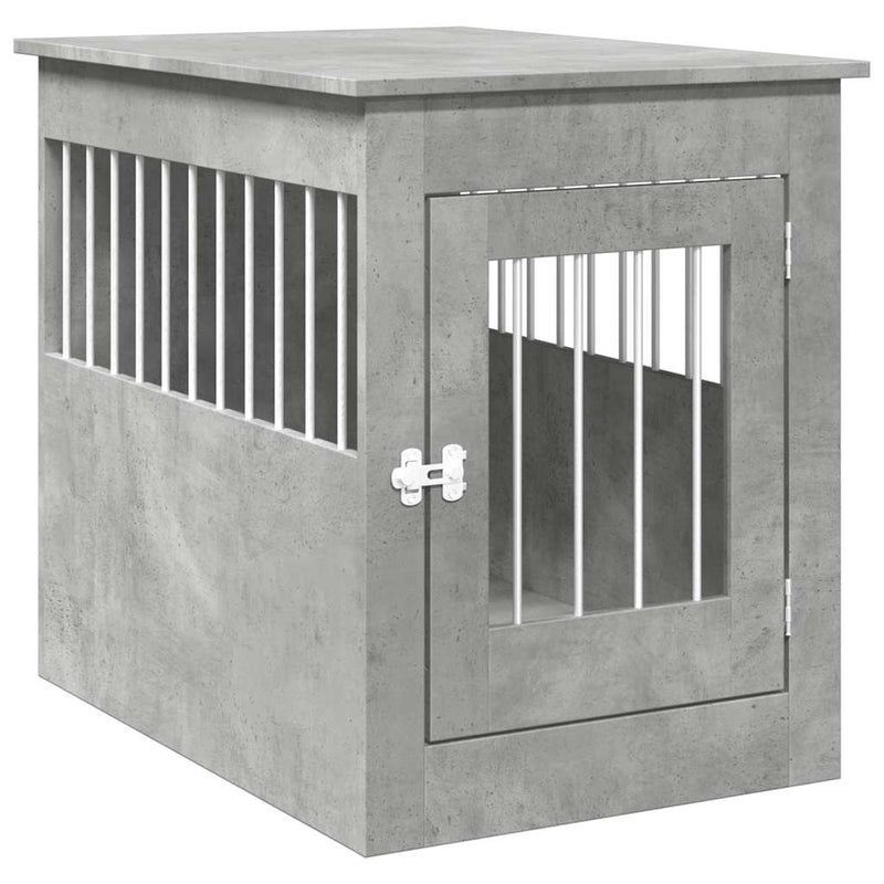 Load image into Gallery viewer, Vidaxl hondenbench 55 x 80 x 68 cm bewerkt hout betongrijs