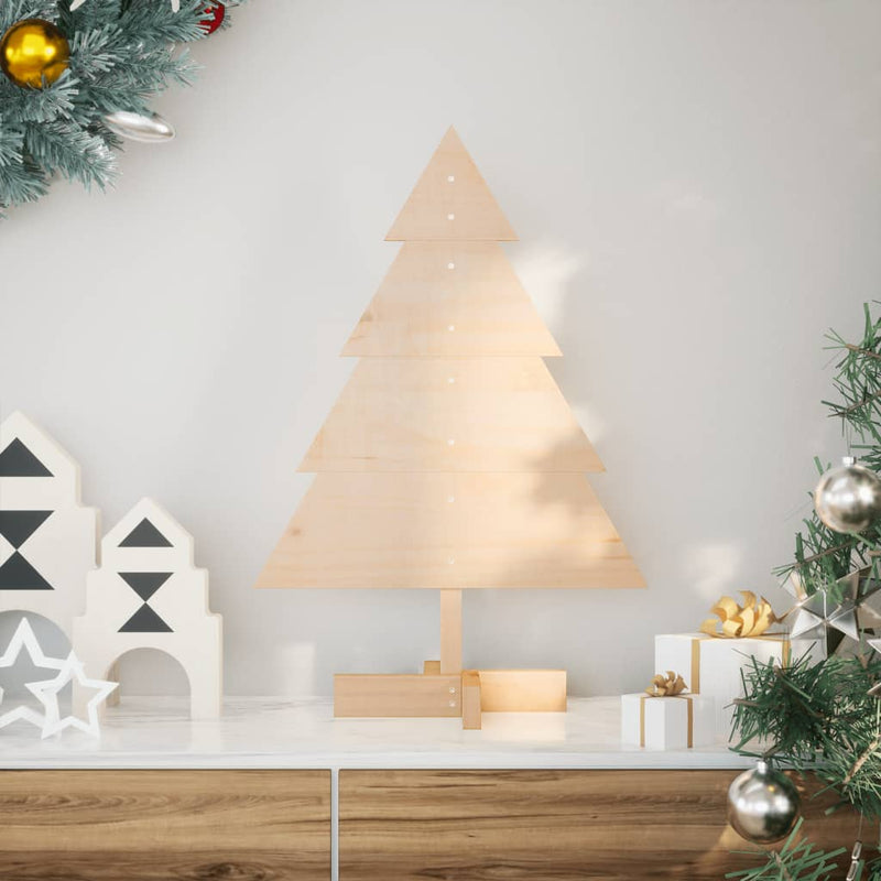 Load image into Gallery viewer, Vidaxl kerstdecoratie kerstboom 70 cm massief hout