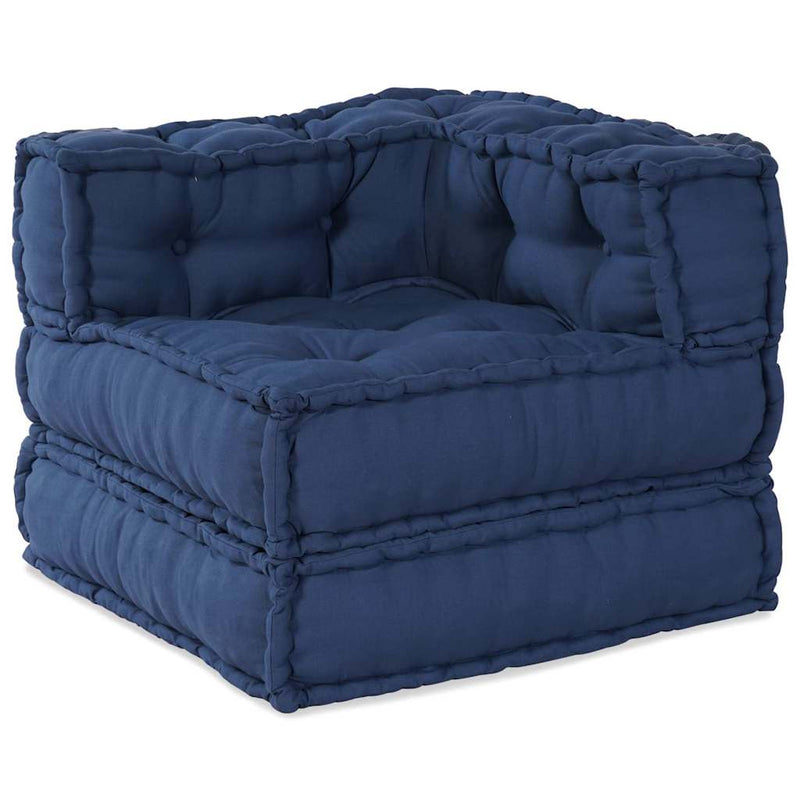 Afbeelding laden in galerijviewer, Vidaxl modulair bank 2 pcs indigo 140 x 70 x 56 cm stof