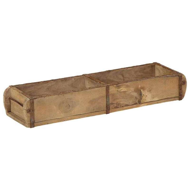 Afbeelding laden in galerijviewer, Vidaxl dienblad bruin 57 x 15 x 9 cm massief gerecycled hout