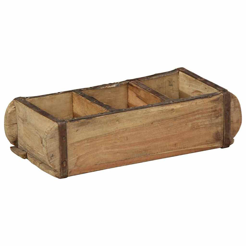 Afbeelding laden in galerijviewer, Vidaxl dienblad 4 pcs bruin 30 x 14 x 9 cm massief gerecycled hout