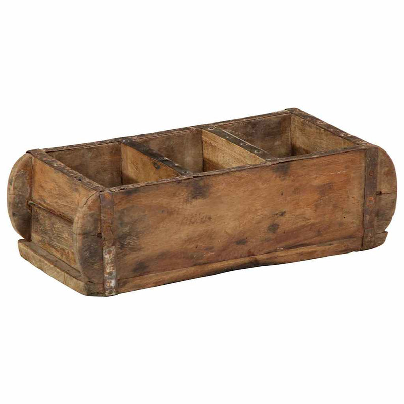 Afbeelding laden in galerijviewer, Vidaxl dienblad 4 pcs bruin 30 x 14 x 9 cm massief gerecycled hout