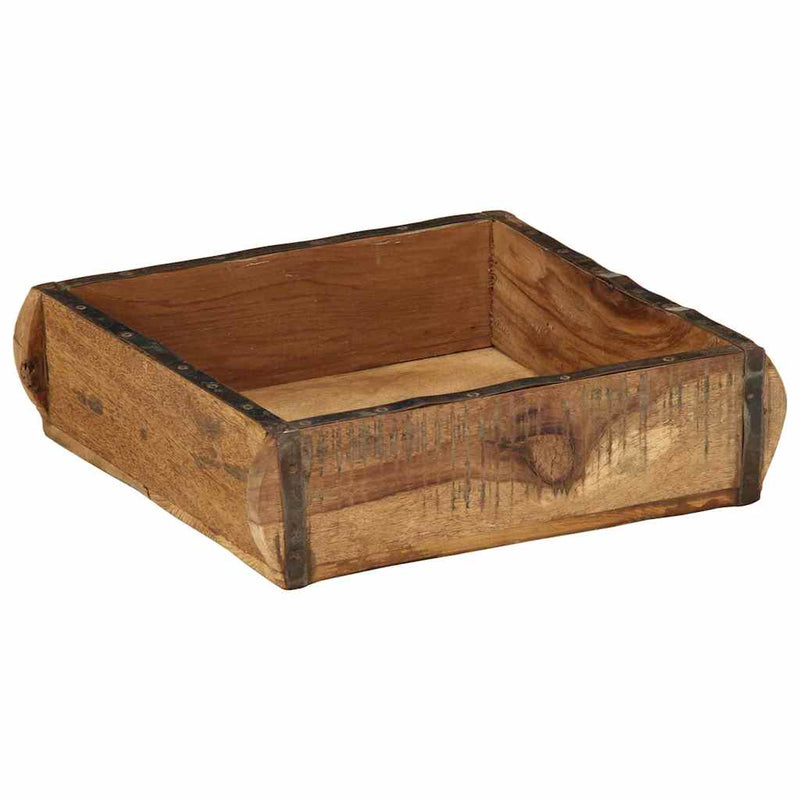 Afbeelding laden in galerijviewer, Vidaxl dienblad 4 pcs bruin 29 x 31 x 10 cm massief gerecycled hout
