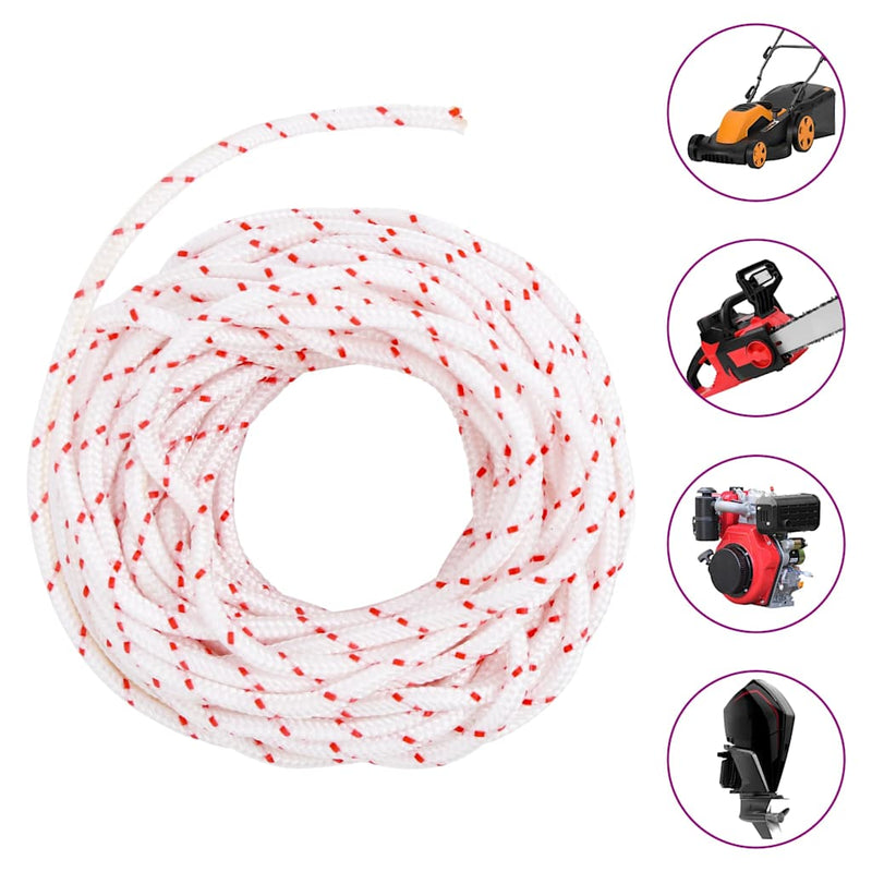 Load image into Gallery viewer, Vidaxl trekkoord startkoord wit en rood ø4 mm 10 m nylon