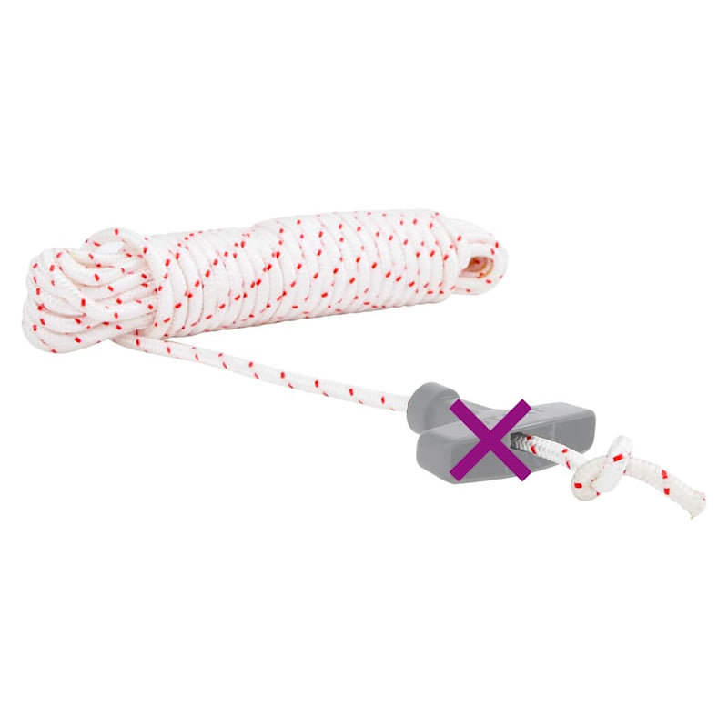 ギャラリービューアに画像をロードする, Vidaxl trekkoord startkoord wit en rood ø6 mm 10 m nylon