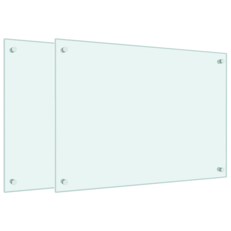 Load image into Gallery viewer, Vidaxl spatschermen keuken 2 st 70x50 cm gehard glas wit