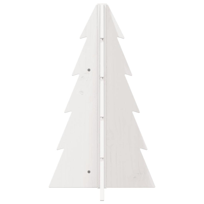 Load image into Gallery viewer, Vidaxl kerstdecoratie kerstboom 69,5 cm massief grenenhout wit